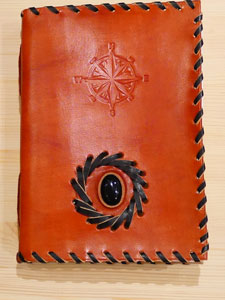 Svart Onyx & Kompass Anteckningsbok